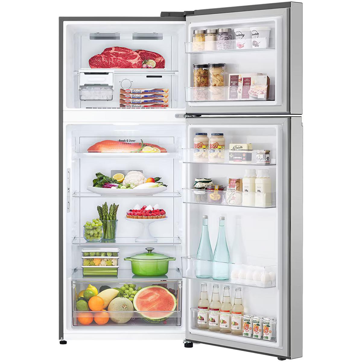 Heladera Top Freezer 395L LG Smart Inverter VT40MPY Thinq Plata